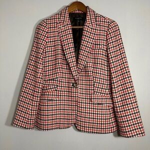 Talbots Checkered Blazer in Red and Black